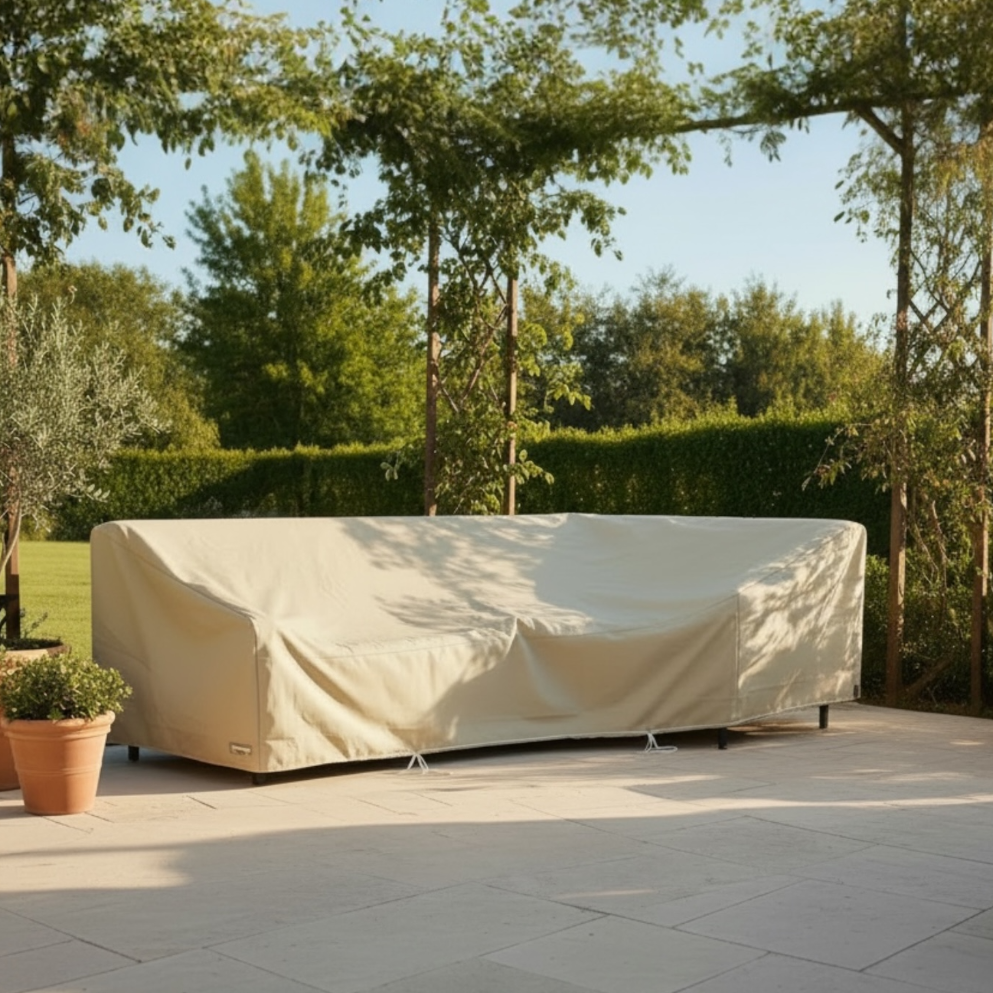 Housses de protection hivernale sur mesure - Composition salons d'angle
