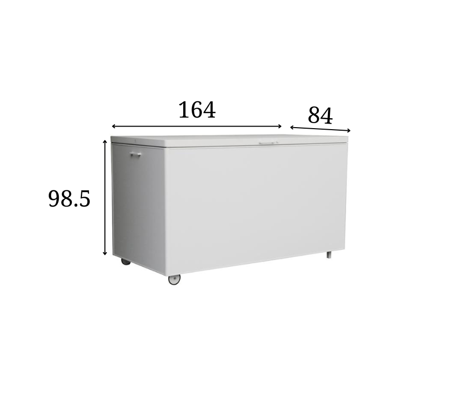 Coffre de Rangement jardin en aluminium haut de gamme - EASY BLANC