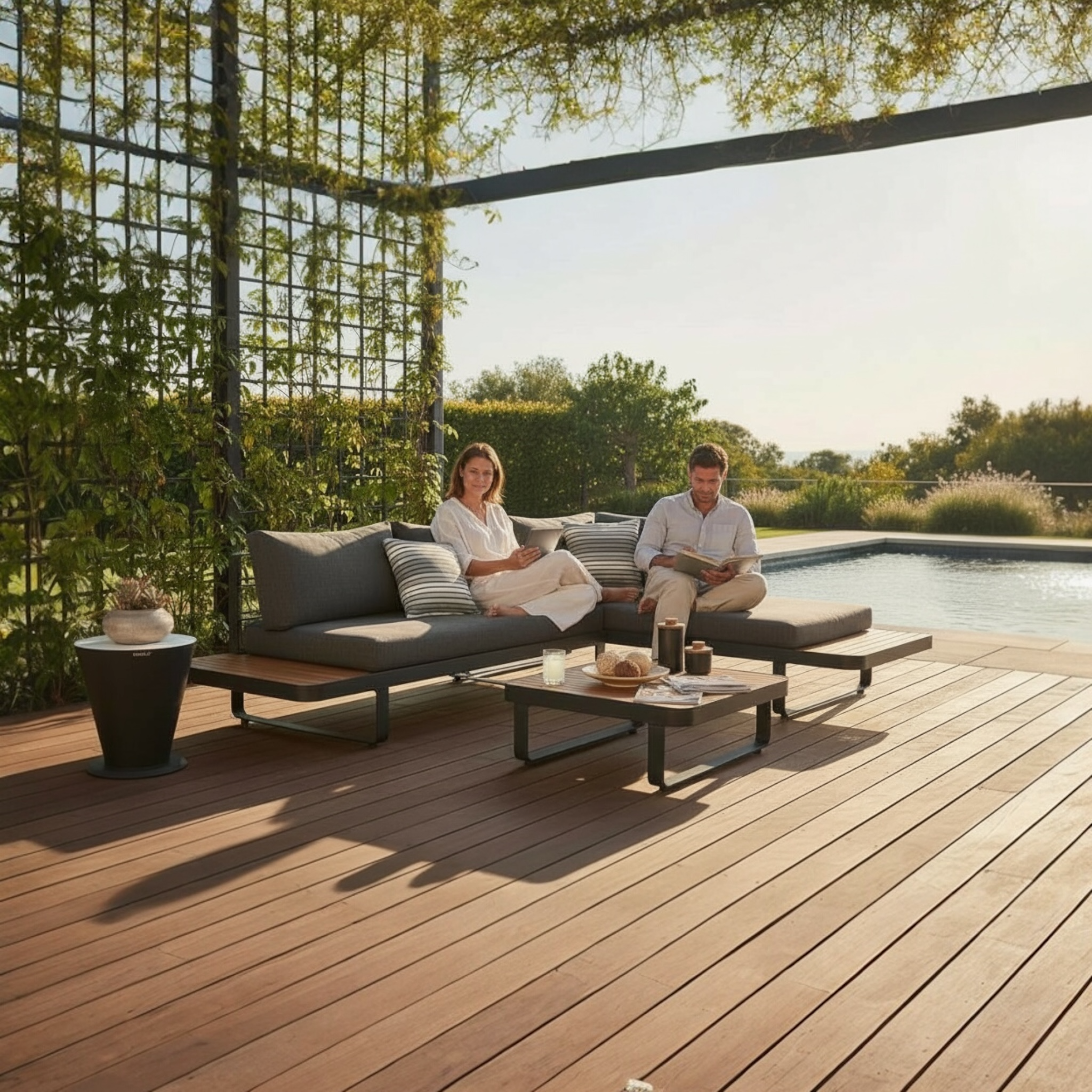 Canapé sofa de terrasse 4 place Caribbean