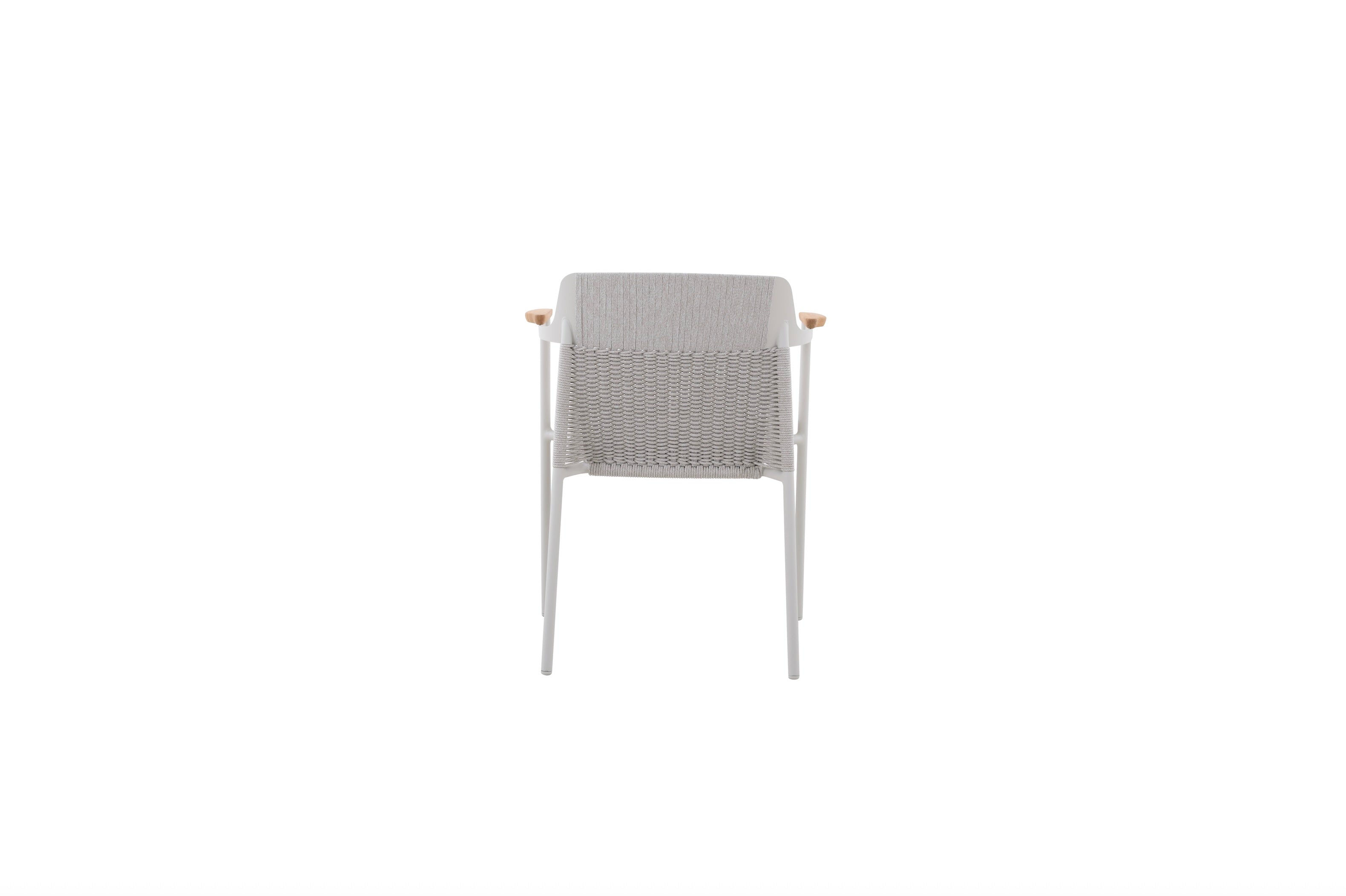 Chaise repas de jardin design empilable beige - JULIA
