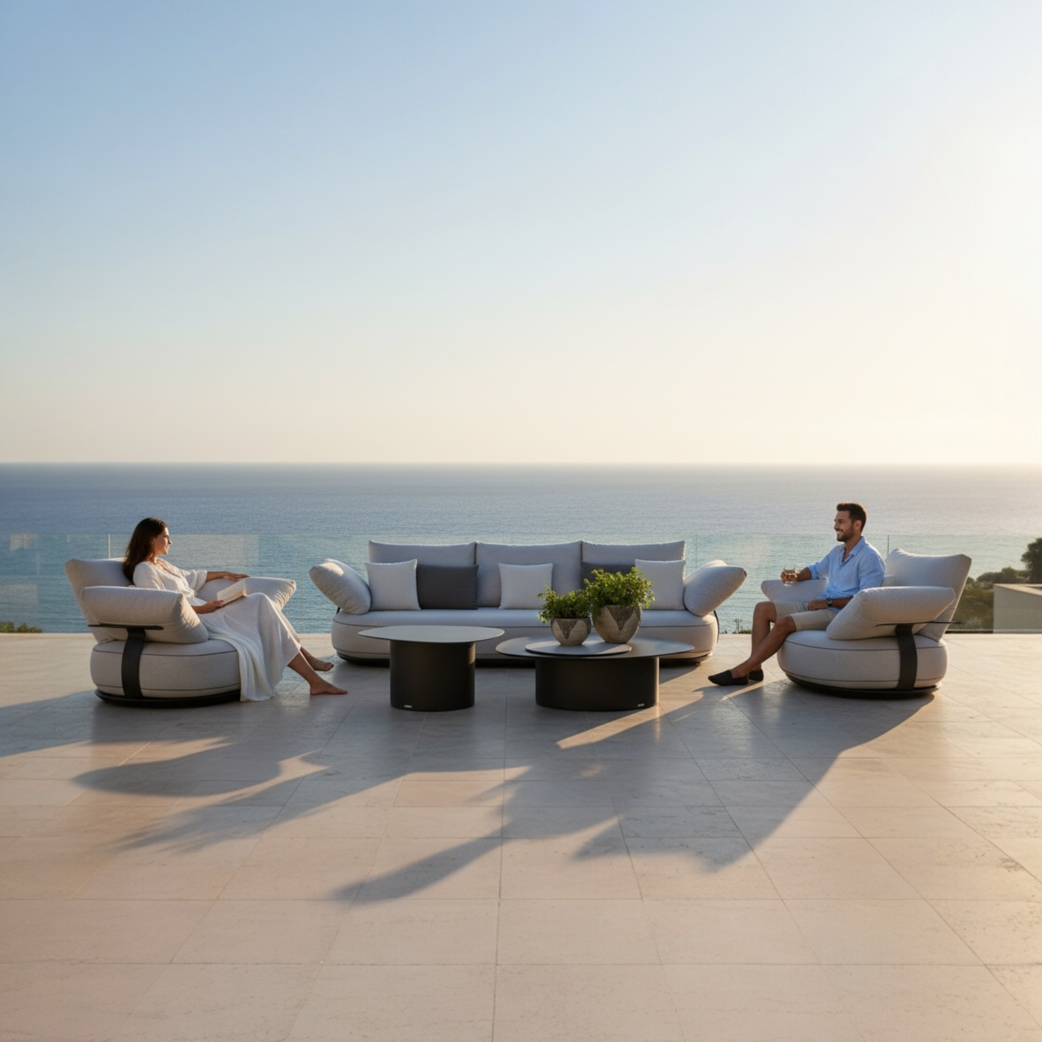 Ensemble de jardin luxe en aluminium