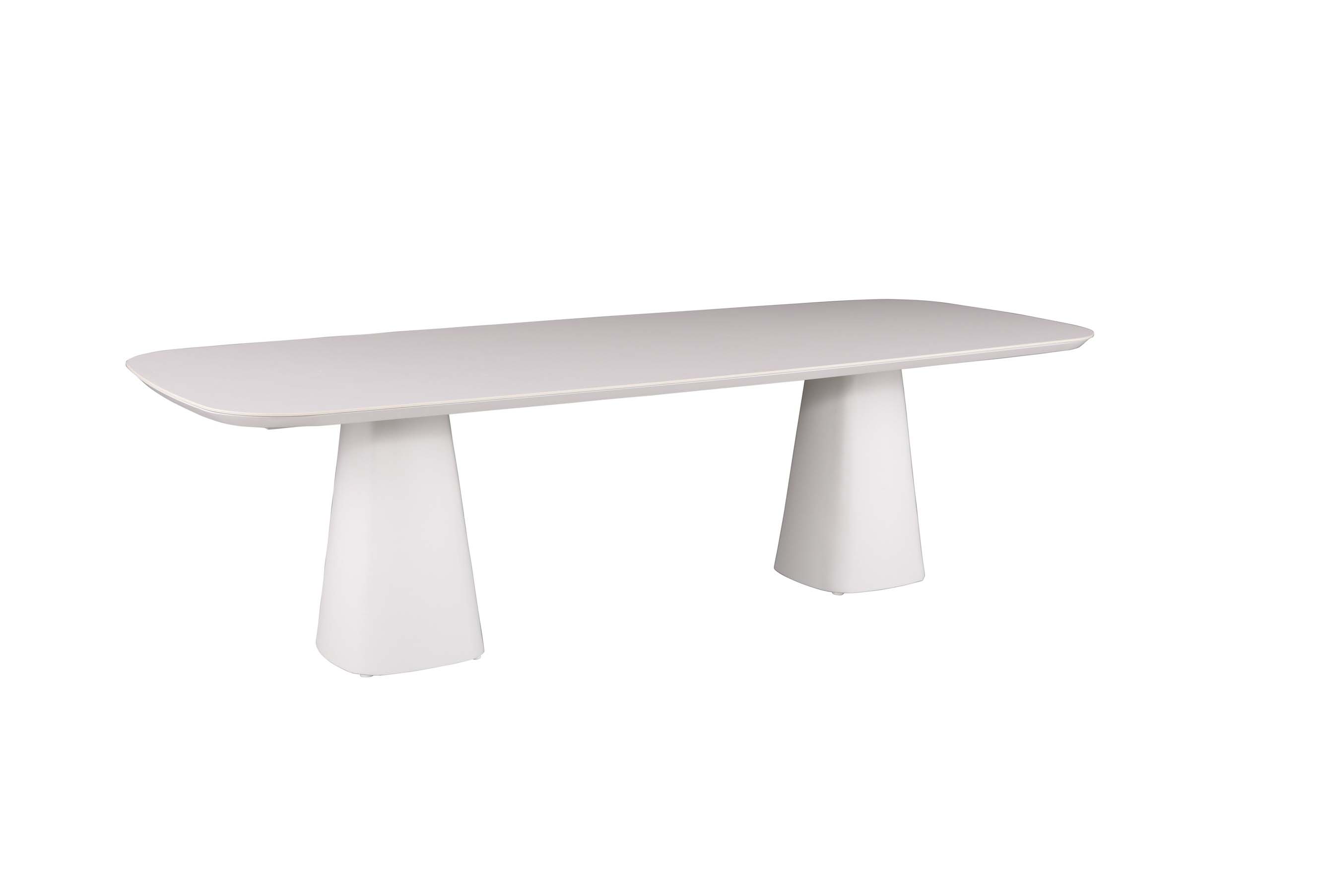 Table repas de jardin haut de gamme en aluminium - avec plateau en céramique MILO