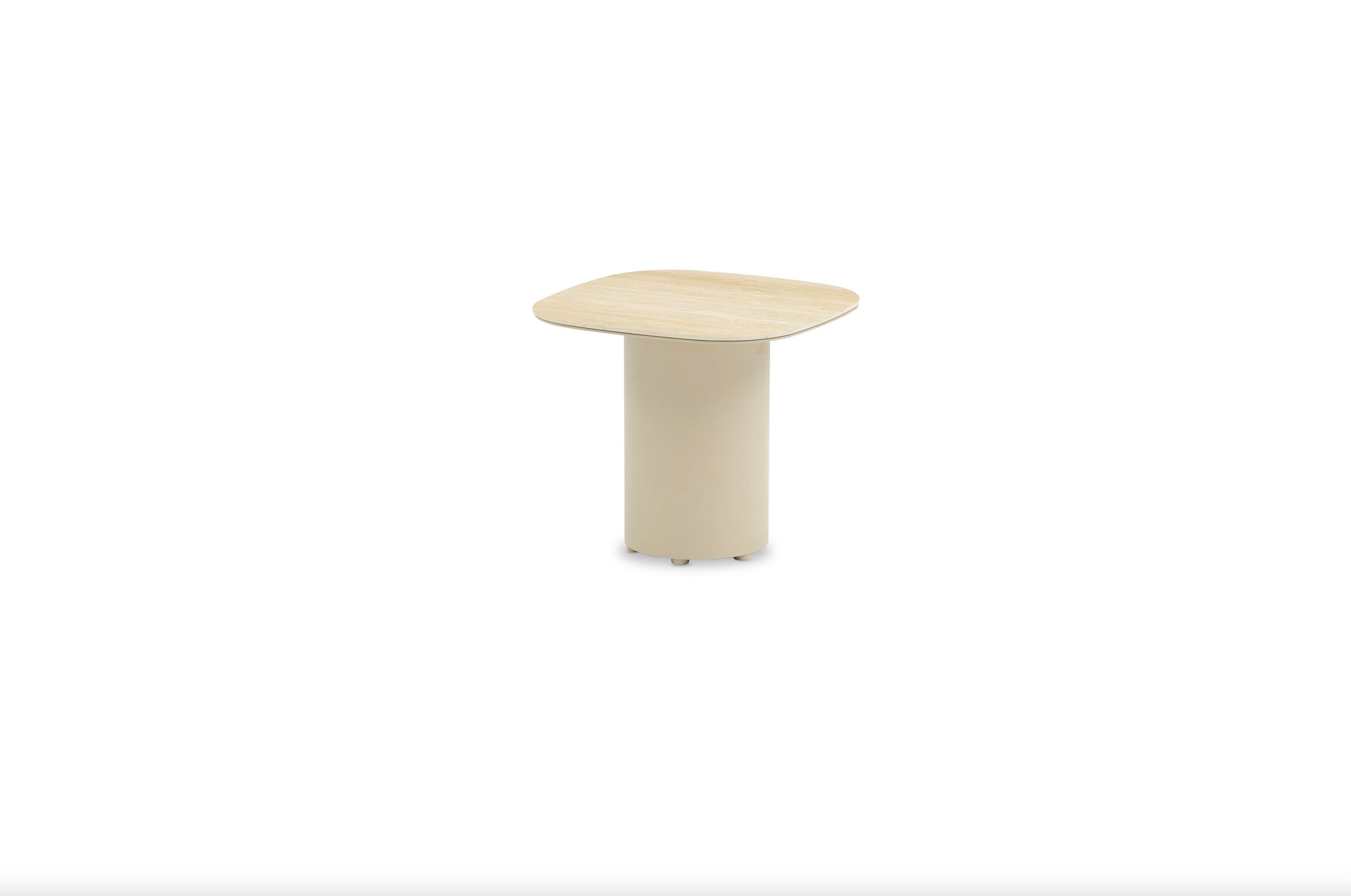 Table d'appoint de jardin en aluminium - CAMILLE BEIGE