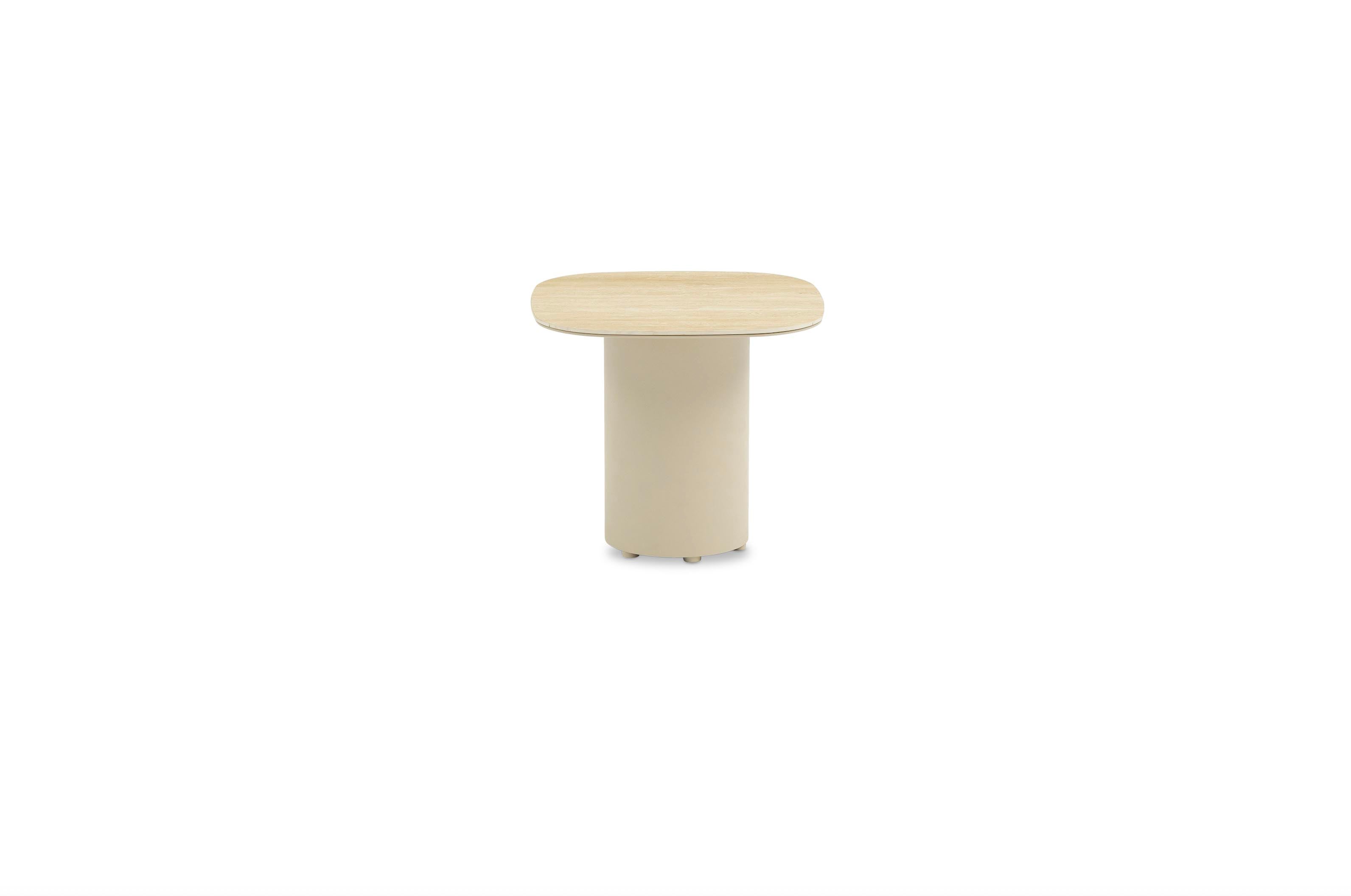 Table d'appoint de jardin en aluminium - CAMILLE BEIGE