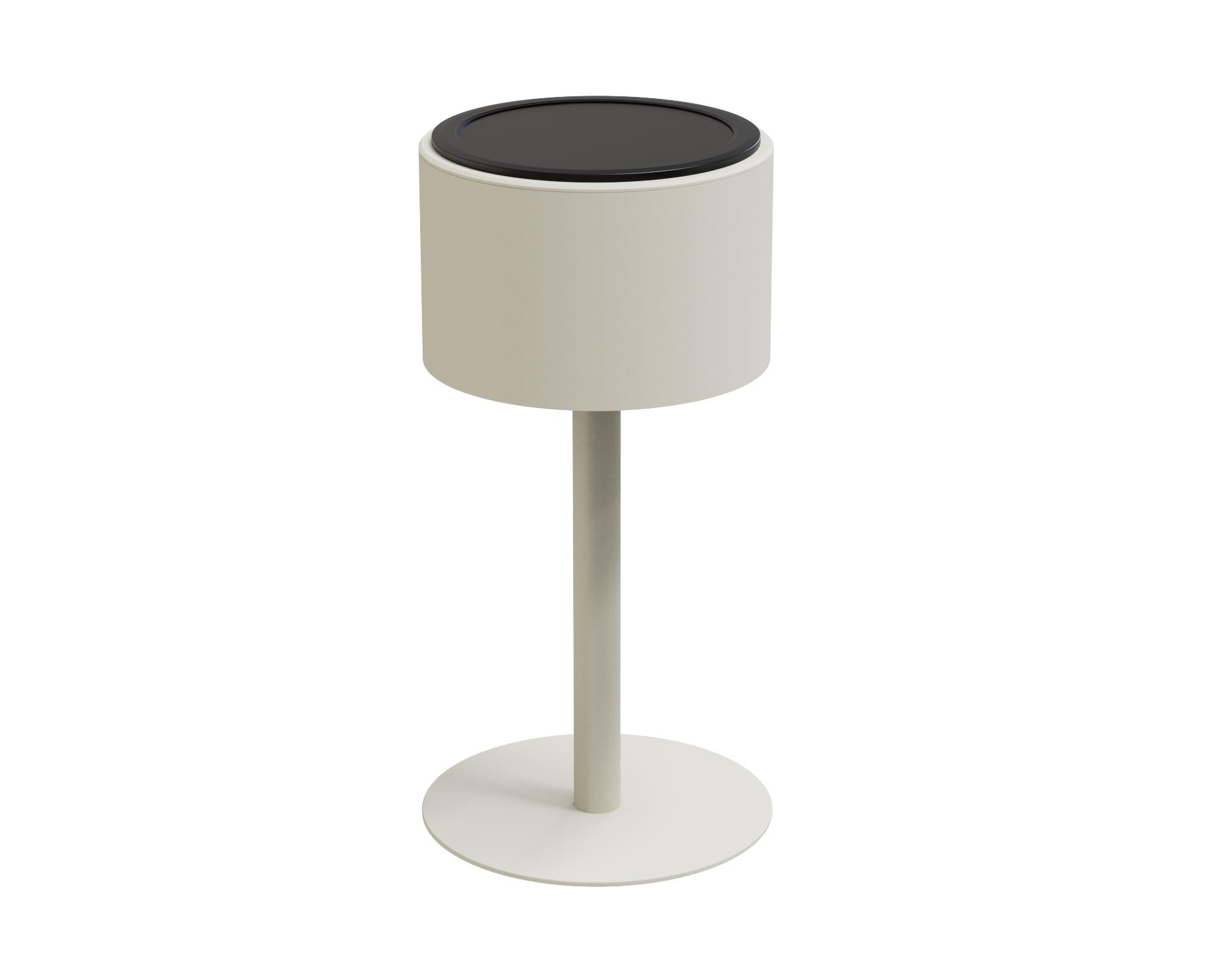 Lampe solaire d'extérieur aluminium beige - ARLO ROUND BEIGE