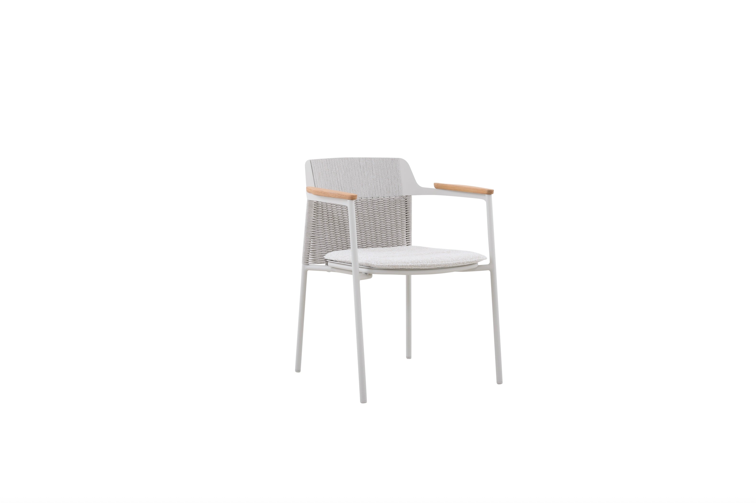 Chaise repas de jardin design empilable beige - JULIA