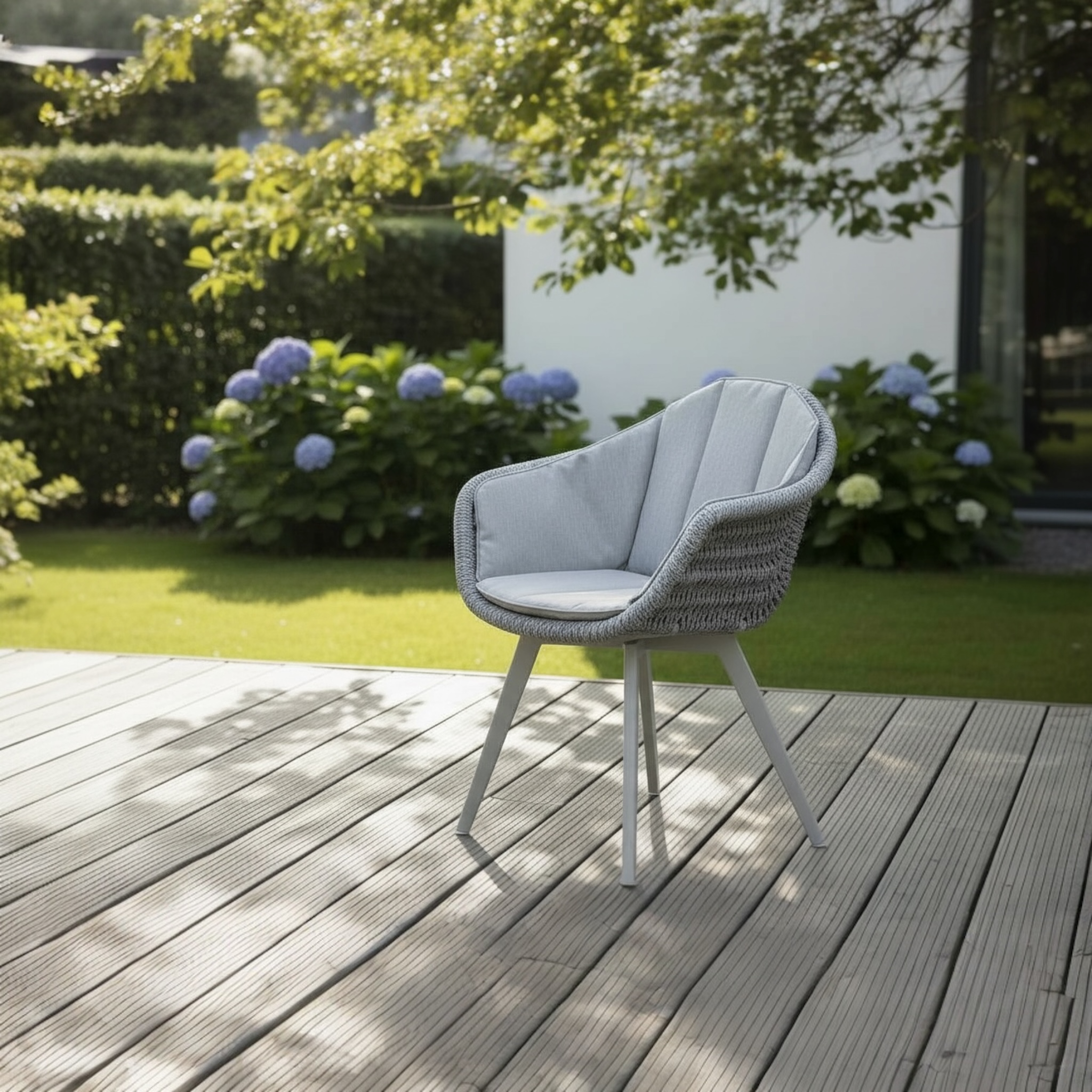 Chaise de jardin pour table Milo Gris