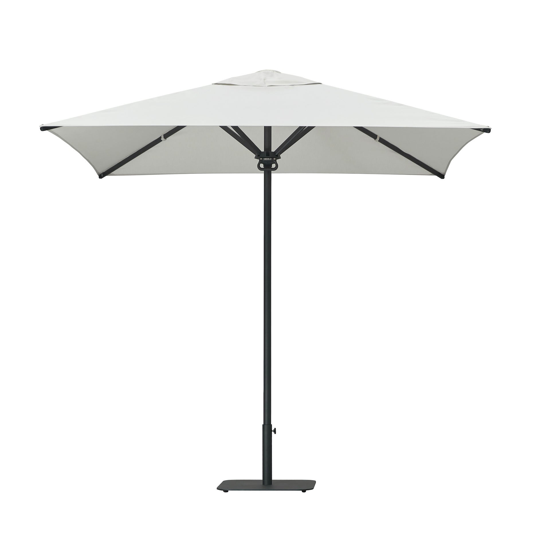 Parasol en aluminium noir avec toile acrylique 2.5 X 2.5 M - LOLI