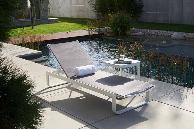 Table basse de jardin carré en aluminium - LEXY