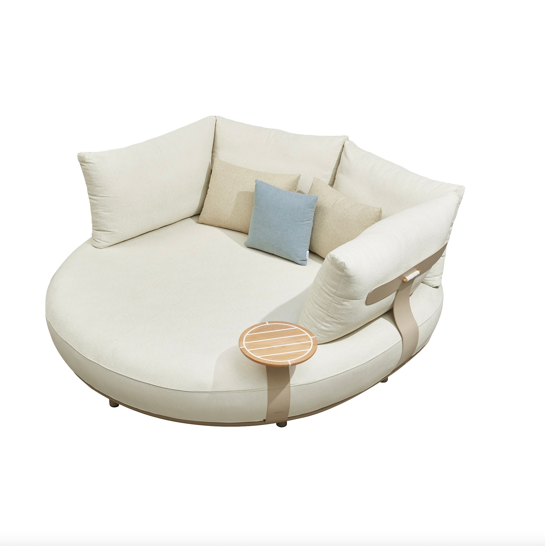 Bain de soleil rond / Lit de piscine luxe en aluminium - ELYO